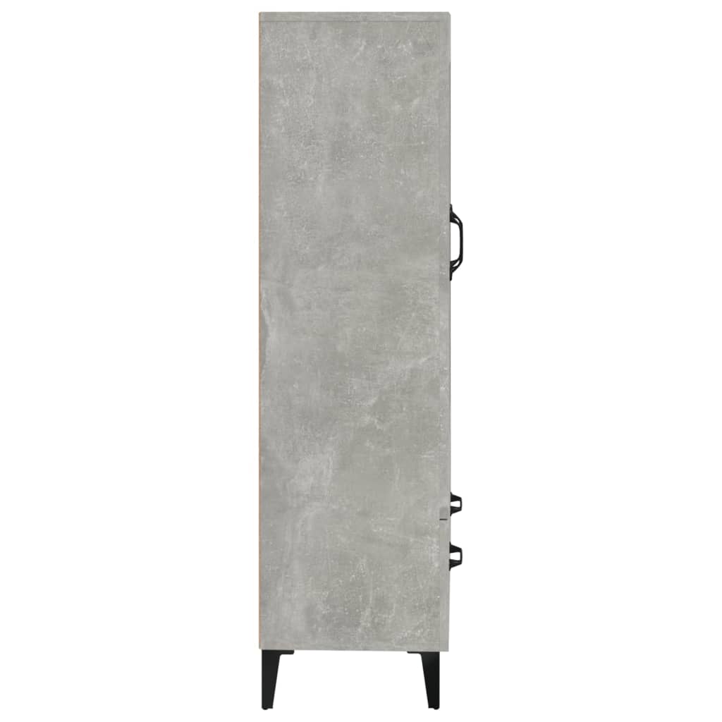 vidaXL Висок шкаф, бетонно сив, 70x31x115 см, инженерно дърво