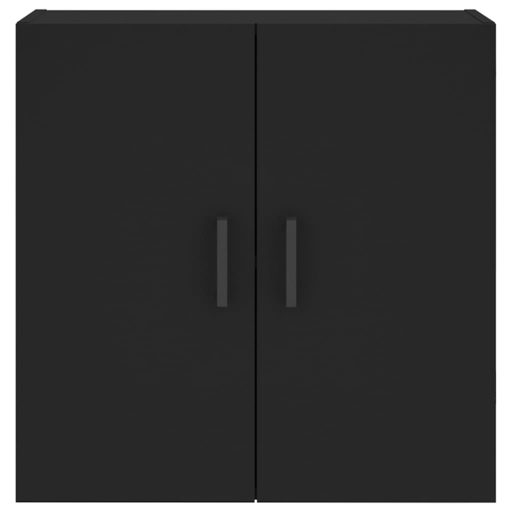 vidaXL Стенен шкаф, черен, 60x31x60 см, инженерно дърво