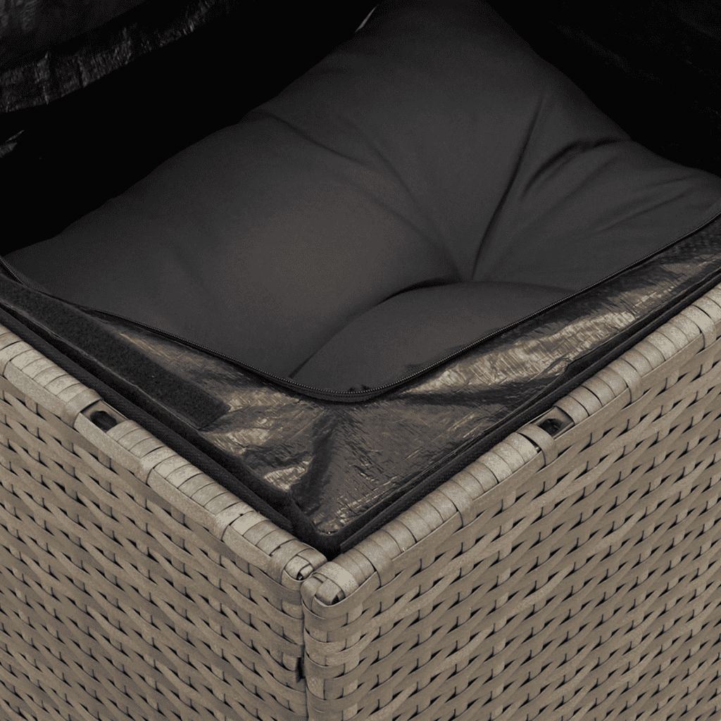 vidaXL Градински комплект диван с възглавници 13 части сив полиратан