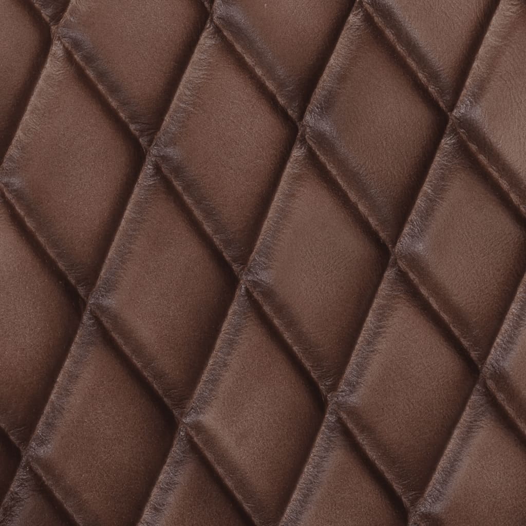 vidaXL Конзолни трапезни столове, 2 бр, кафяви, естествена кожа