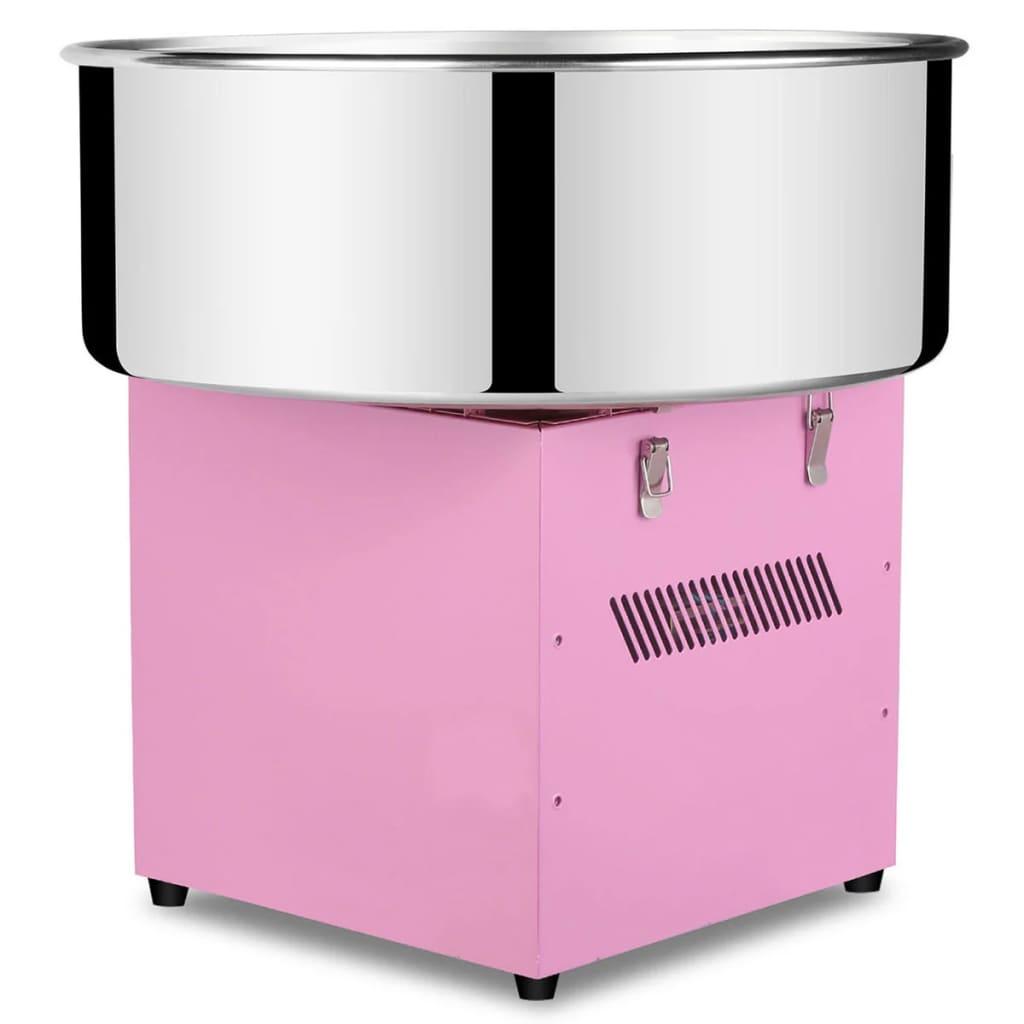 Професионална метална машина за захарен памук, 1 kW, розова
