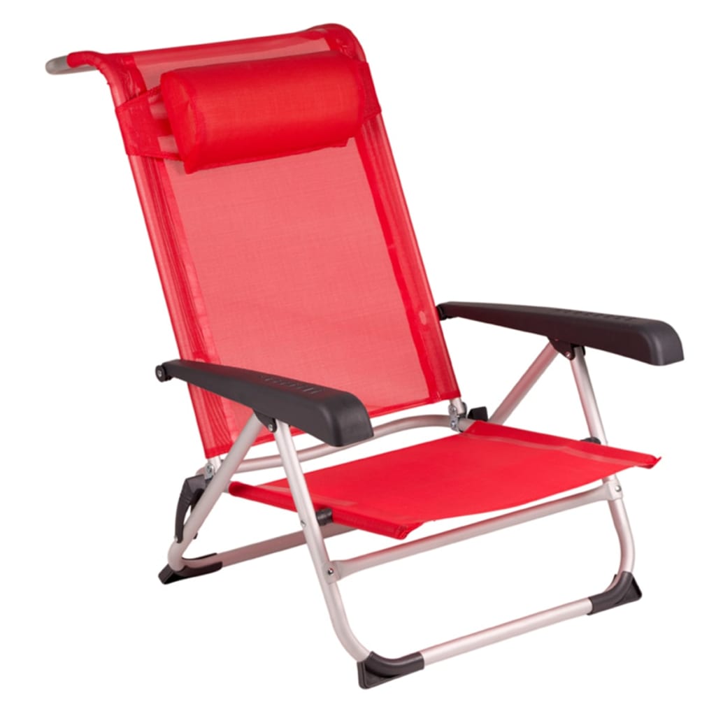 Bo-Camp Плажен стол, алуминий, червен, 1204793