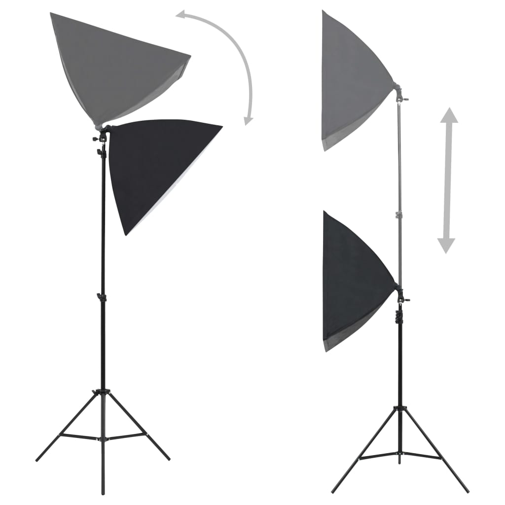 vidaXL Фотографски комплект за студио със софтбокс лампи и рефлектор