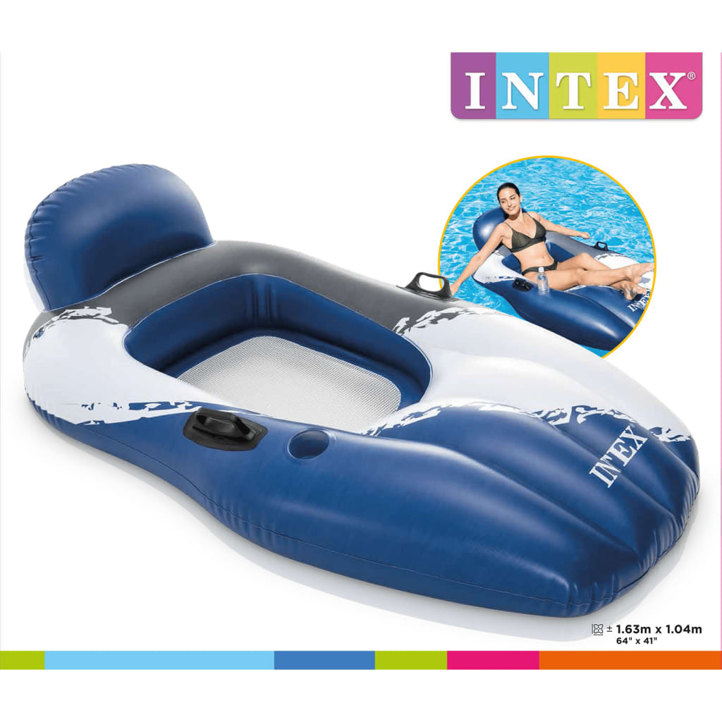 Intex Надуваем фотьойл Floating Mesh Lounge 163x104 см