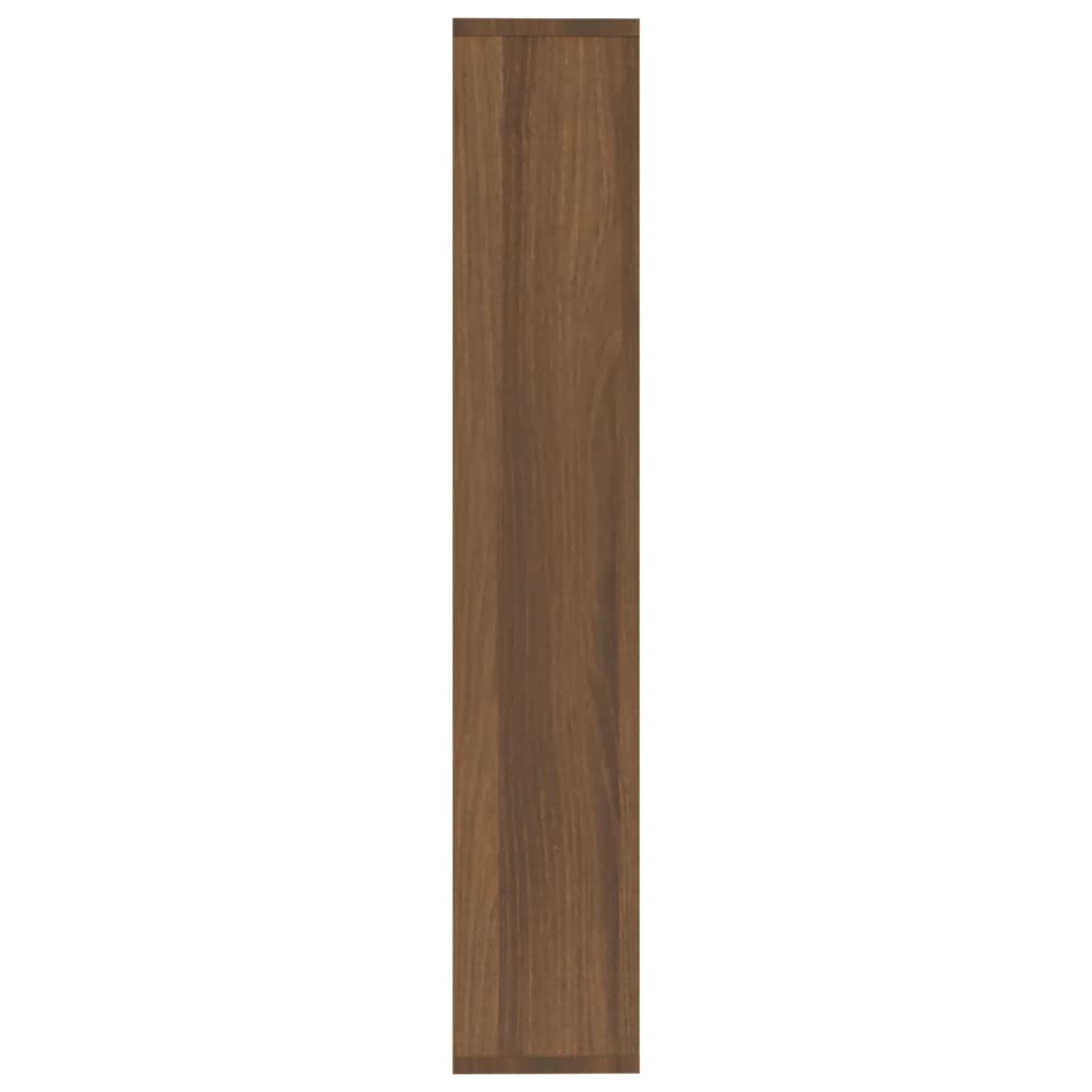 vidaXL Стенен рафт, кафяв дъб, 36x16x90 см, инженерно дърво