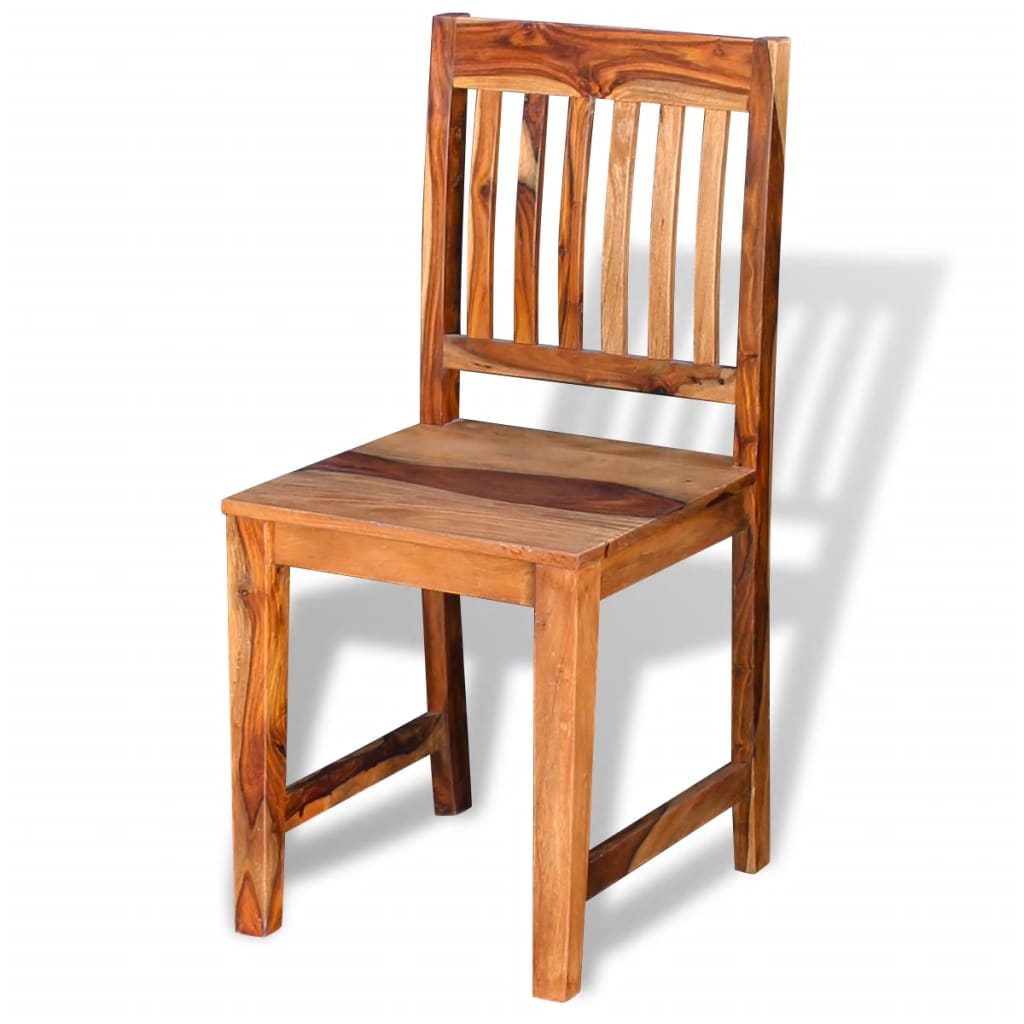 vidaXL Трапезни столове, 6 бр, твърдо шишамово дърво