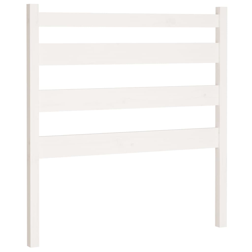 vidaXL Горна табла за легло, бяла, 106x4x100 см, бор масив