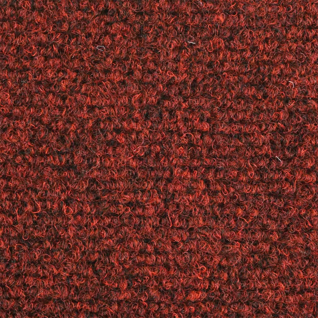 vidaXL Самозалепващи стелки за стъпала, 15 бр, 65x21x4 см, червени
