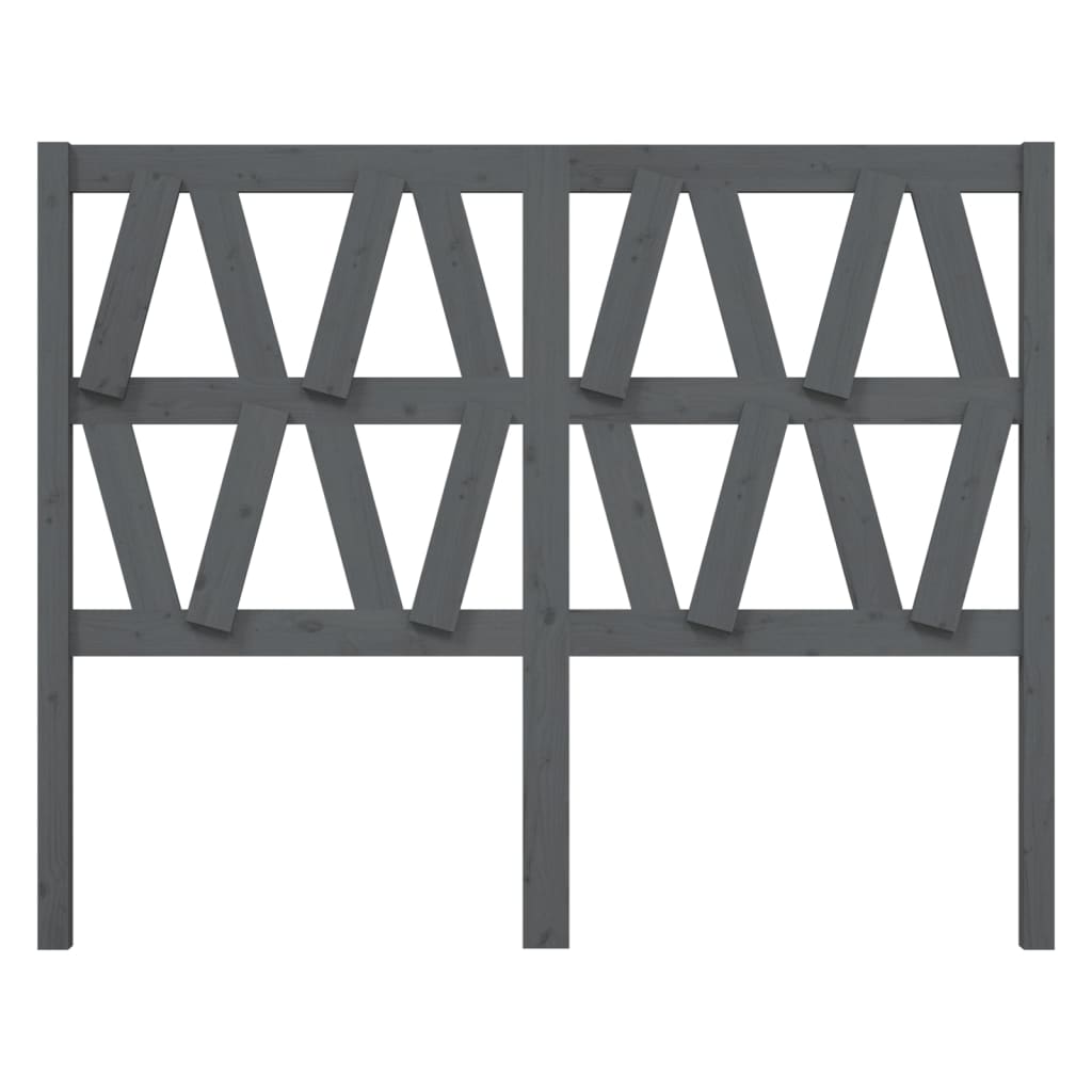 vidaXL Горна табла за легло, сива, 166x4x100 см, бор масив