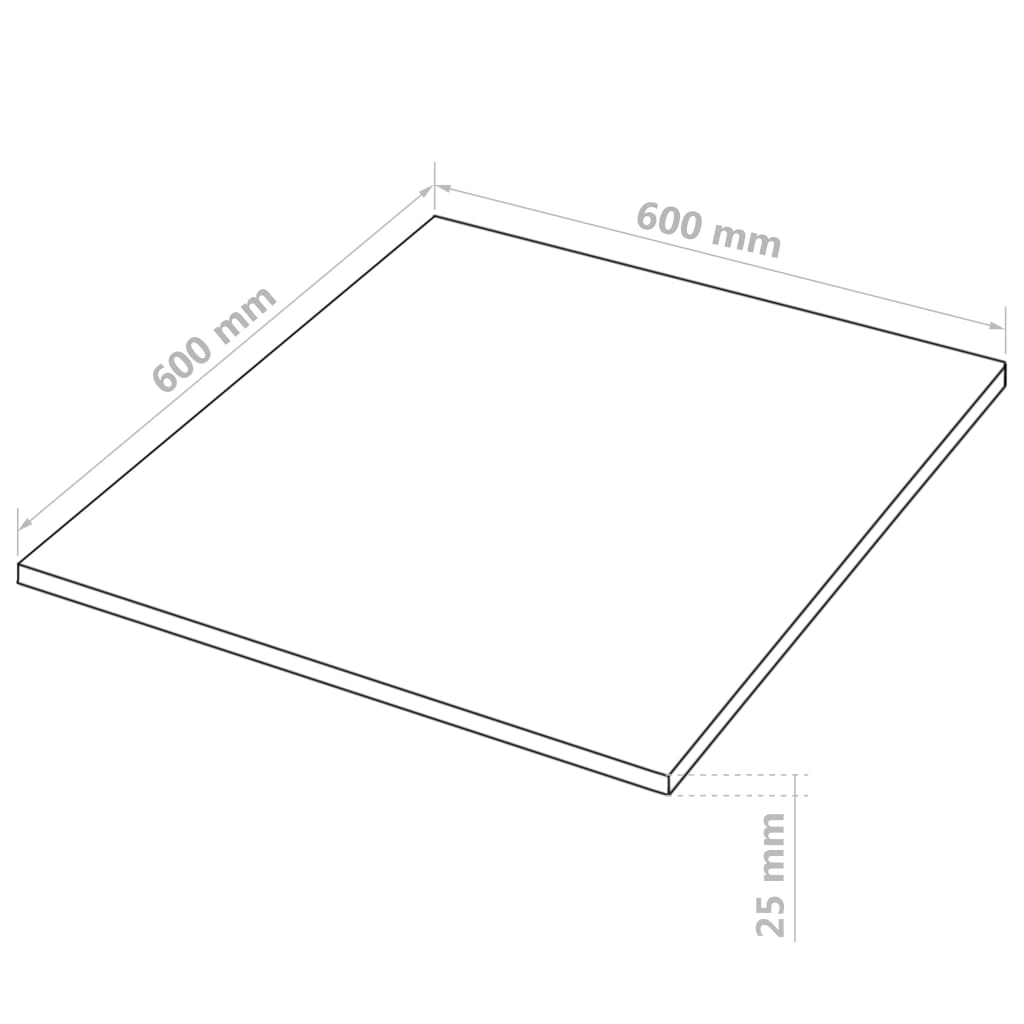vidaXL 4 бр МДФ плоскости, квадратни, 60x60 см, 25 мм