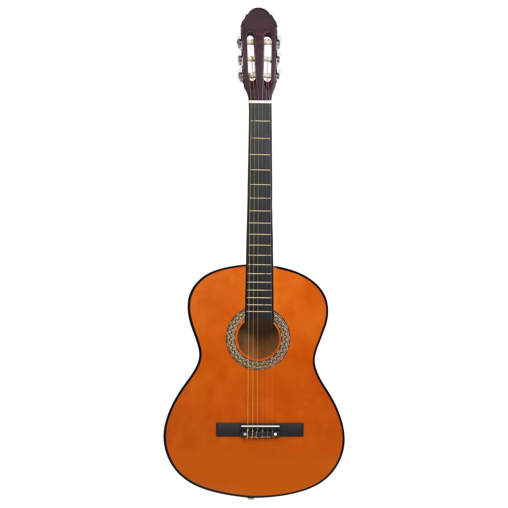 vidaXL Комплект класическа китара за начинаещи от 12 части, 4/4, 39"