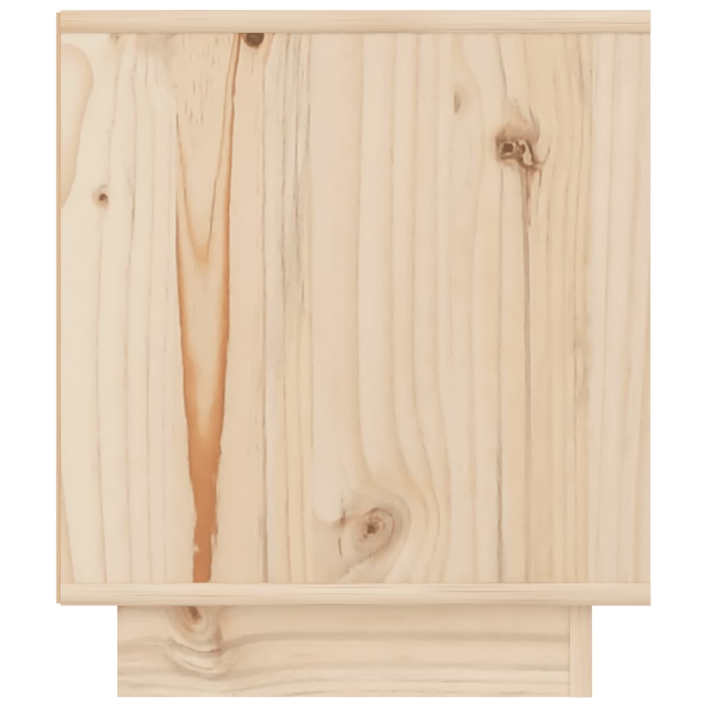 vidaXL Нощно шкафче, 40x34x40 см, борово дърво масив