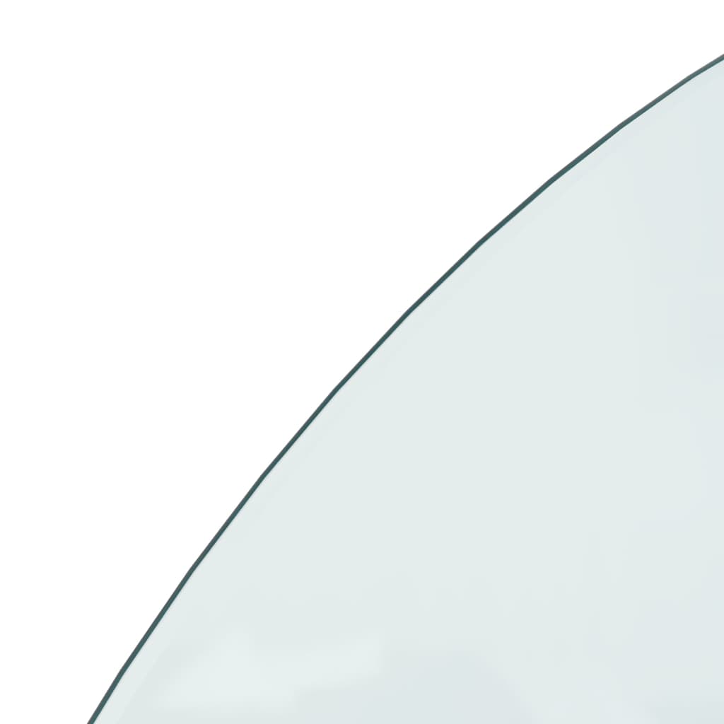 vidaXL Стъклена плоча за камина полукръгла 1200x500 мм