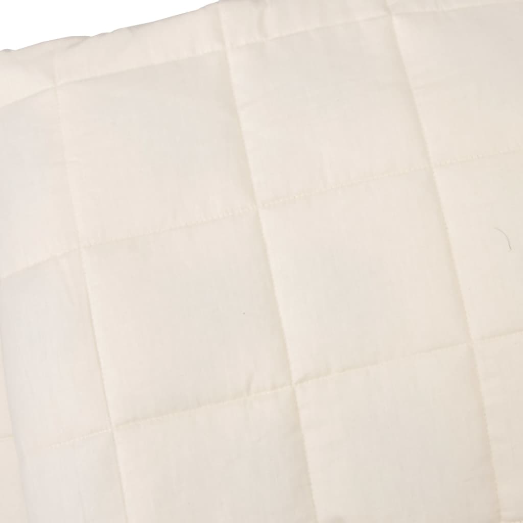 vidaXL Утежнено одеяло светлокремаво 122x183 см 9 кг плат
