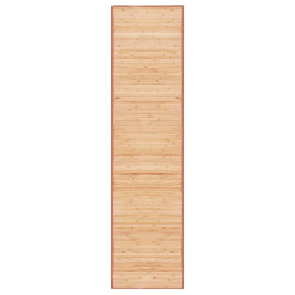vidaXL Бамбуков килим, 80x300 см, кафяв