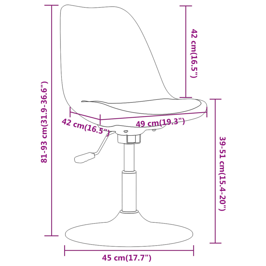 vidaXL Въртящи се трапезни столове, 4 бр, тъмнокафяви, текстил