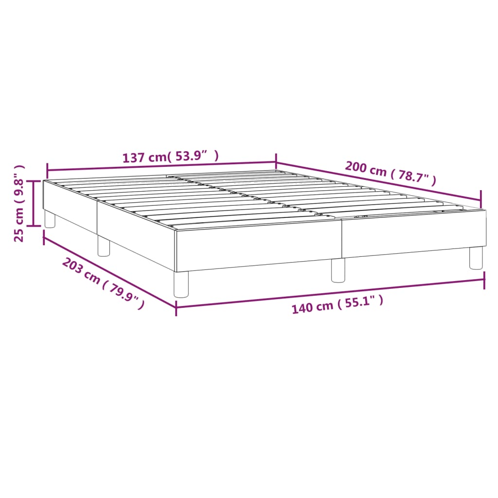 vidaXL Боксспринг рамка за легло, тъмнозелена, 140x200 см, кадифе