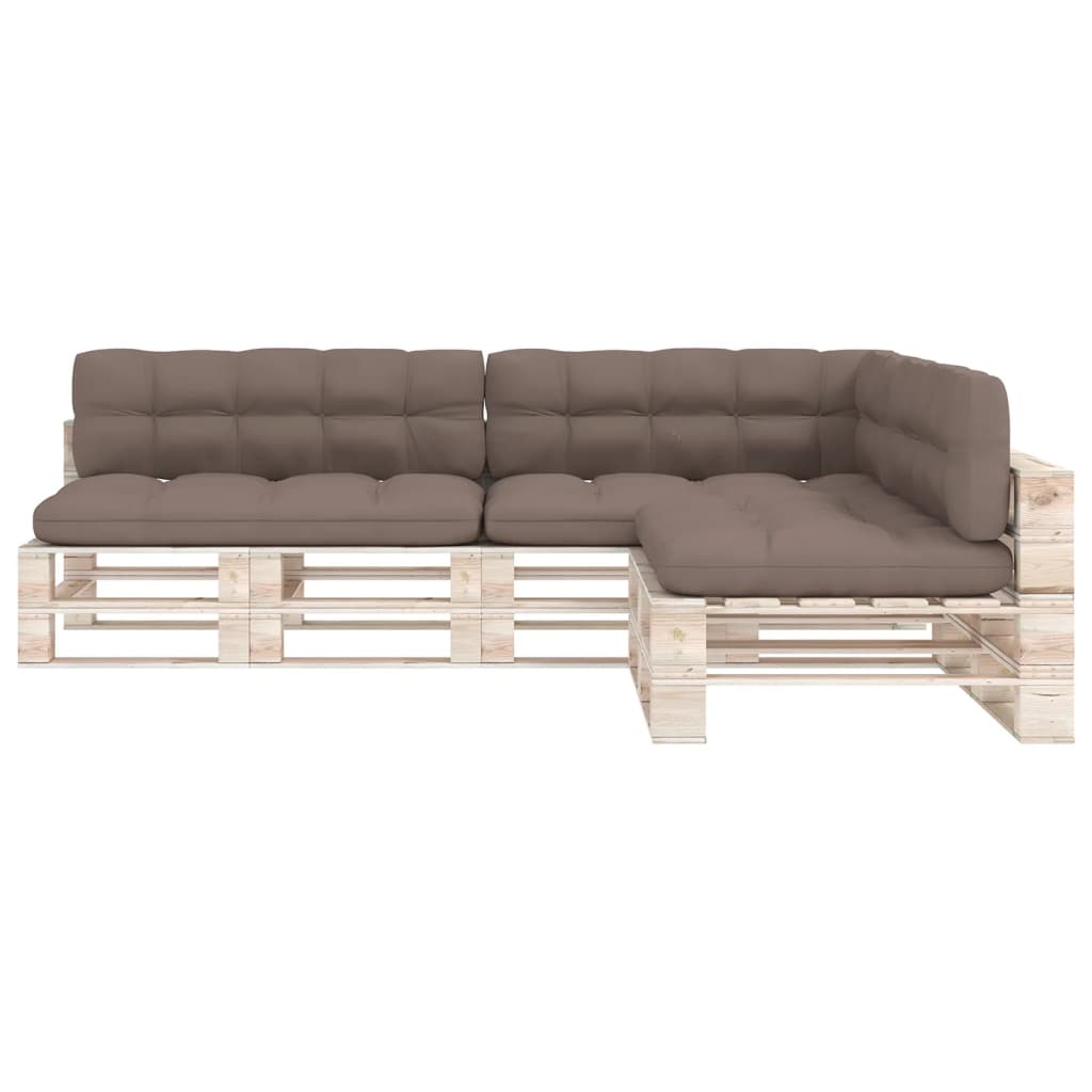 vidaXL Палетни възглавници за диван, 7 бр, таупе