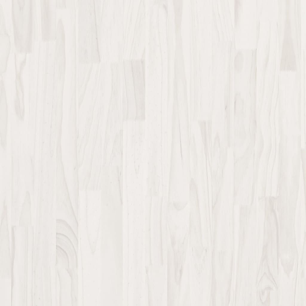 vidaXL Висок шкаф, бял, 80x30x210 см, борово дърво масив