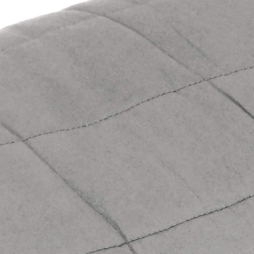 vidaXL Утежнено одеяло сиво 152x203 см 11 кг плат
