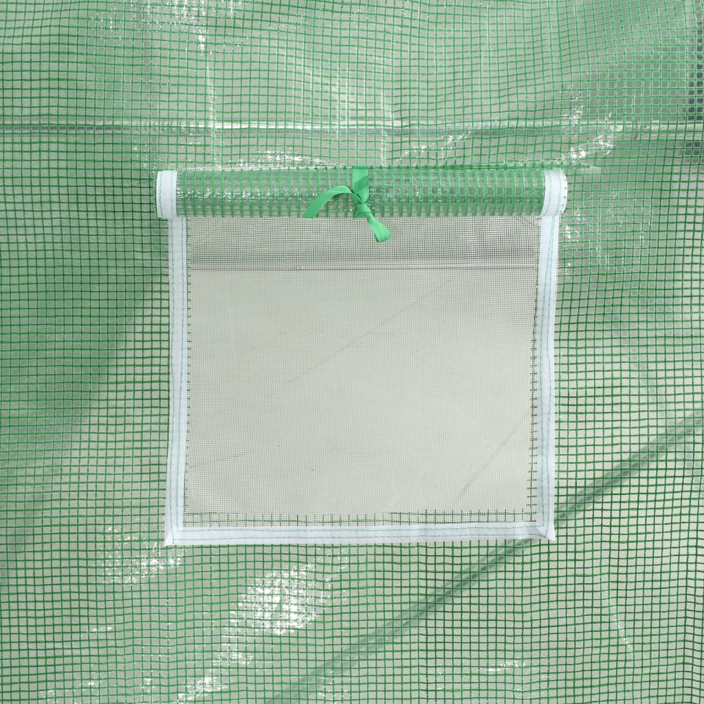 vidaXL Оранжерия със стоманена рамка зелена 8 м² 4x2x2 м