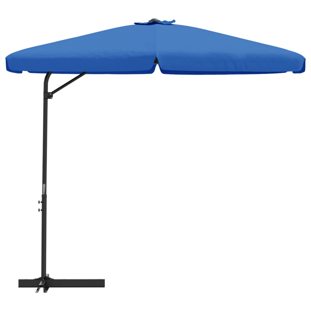 vidaXL Градински чадър със стоманен прът, 300 см, лазурносин