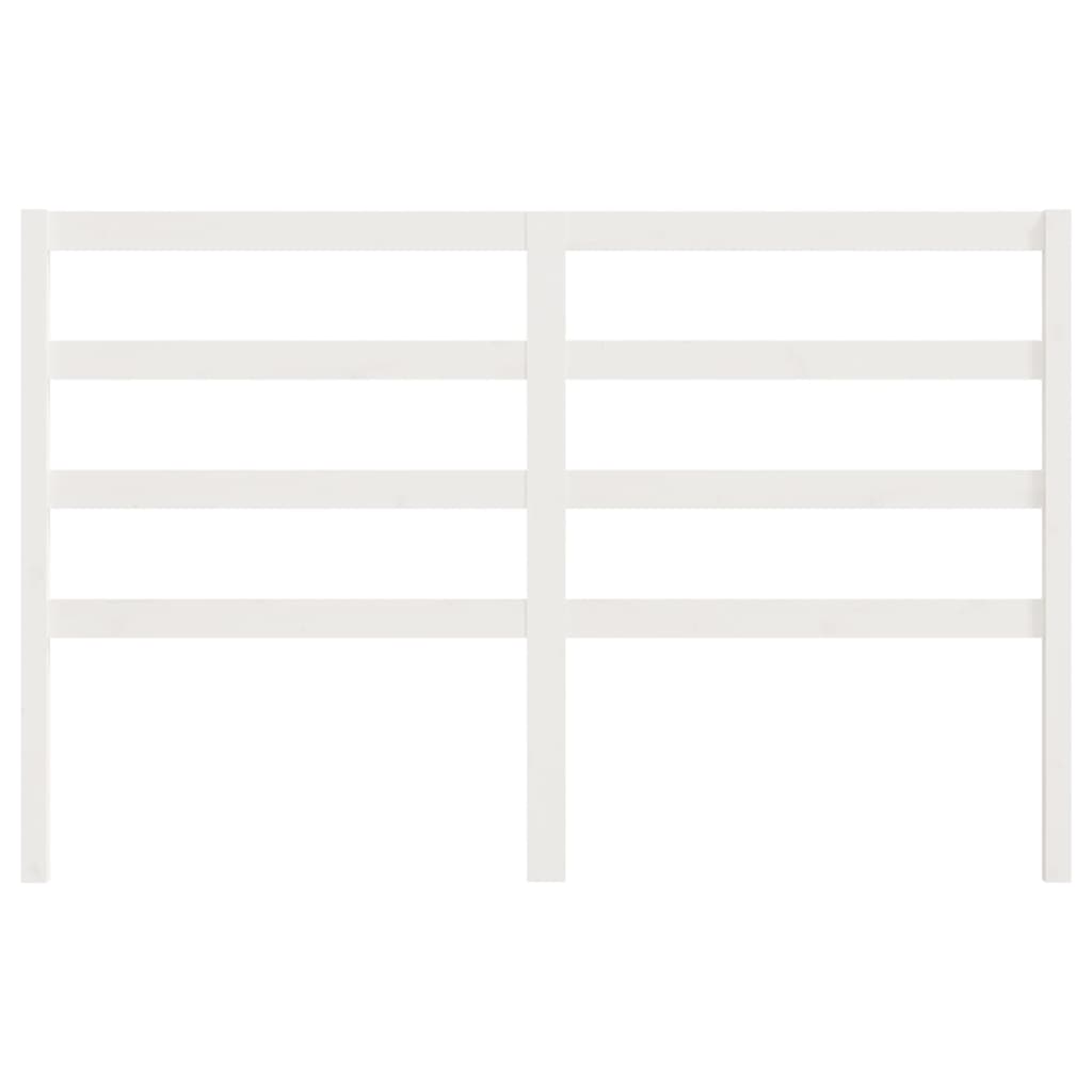 vidaXL Горна табла за легло, бяла, 166x4x100 см, бор масив