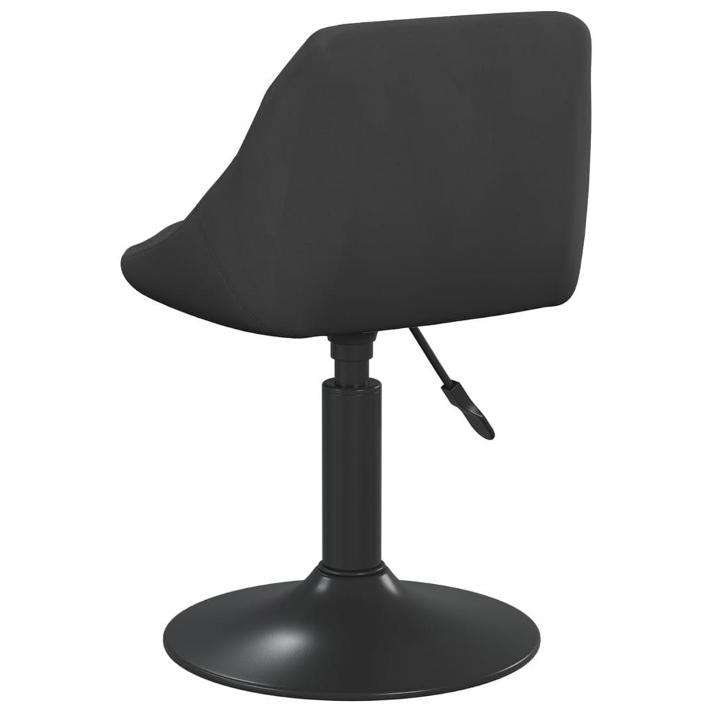 vidaXL Въртящи трапезни столове, 4 бр, черни, кадифе