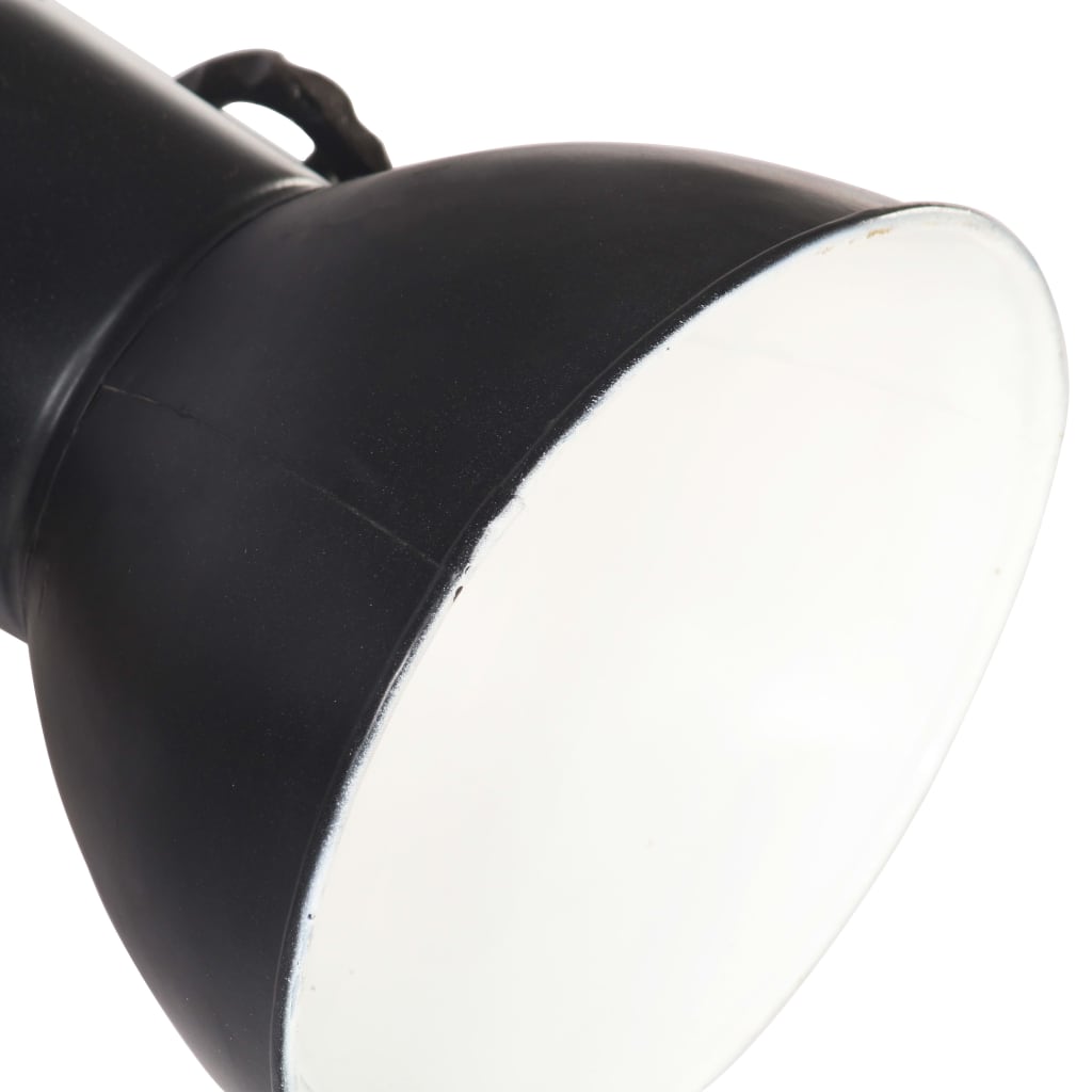 vidaXL Индустриална стенна лампа черна 65x25 см E27