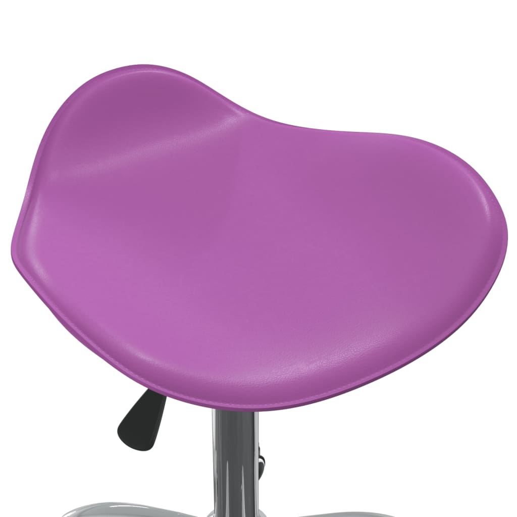 vidaXL Стол за студио за красота, лилав, изкуствена кожа
