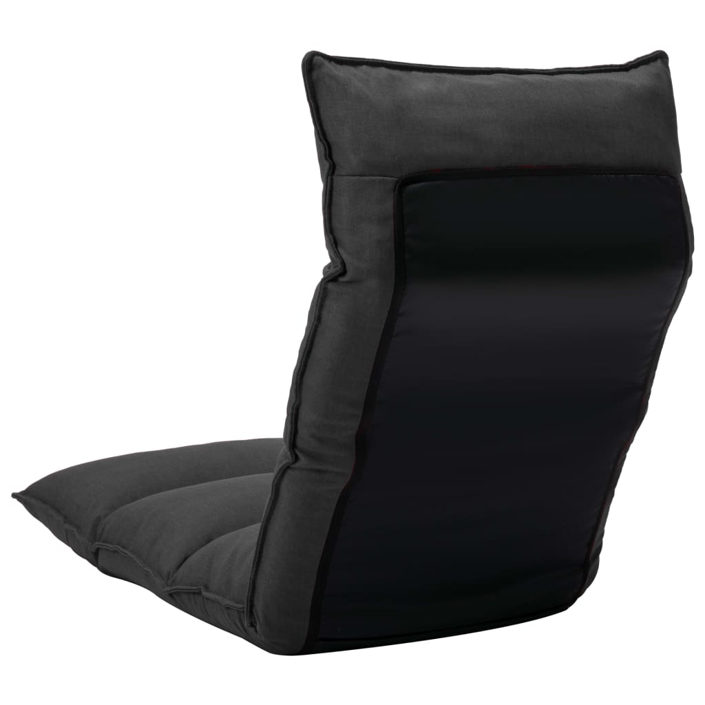 vidaXL Сгъваем подов стол, черен, текстил