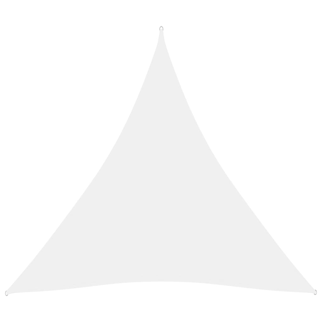 vidaXL Платно-сенник, Оксфорд плат, триъгълно, 4x4x4 м, бяло