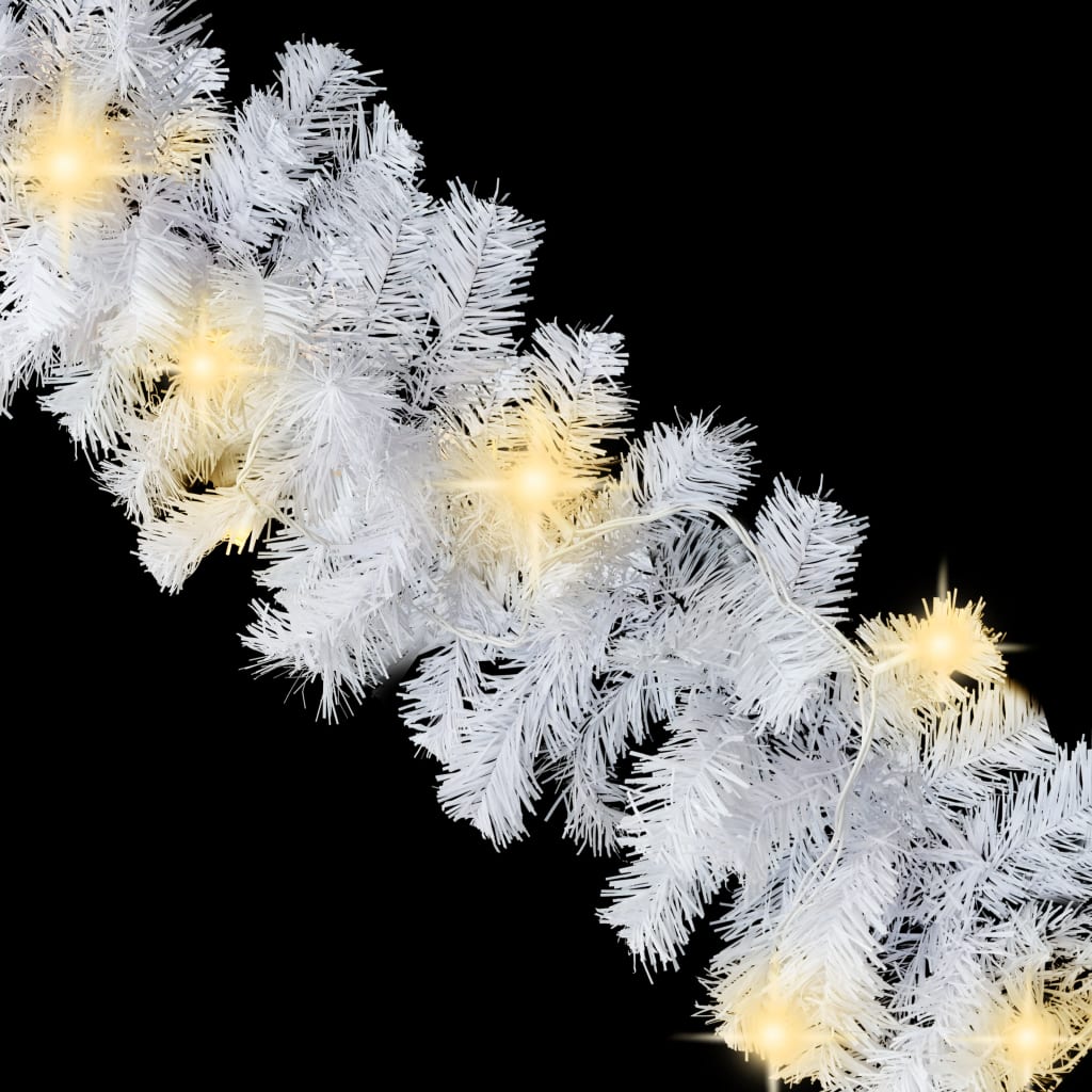 vidaXL Коледен гирлянд с LED лампички, 10 м, бял