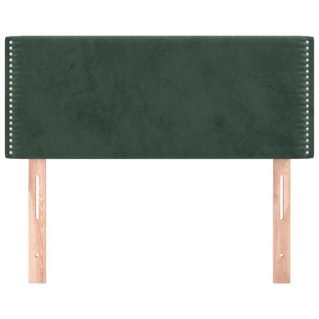 vidaXL Горна табла за легло, тъмнозелена, 100x5x78/88 см, плат