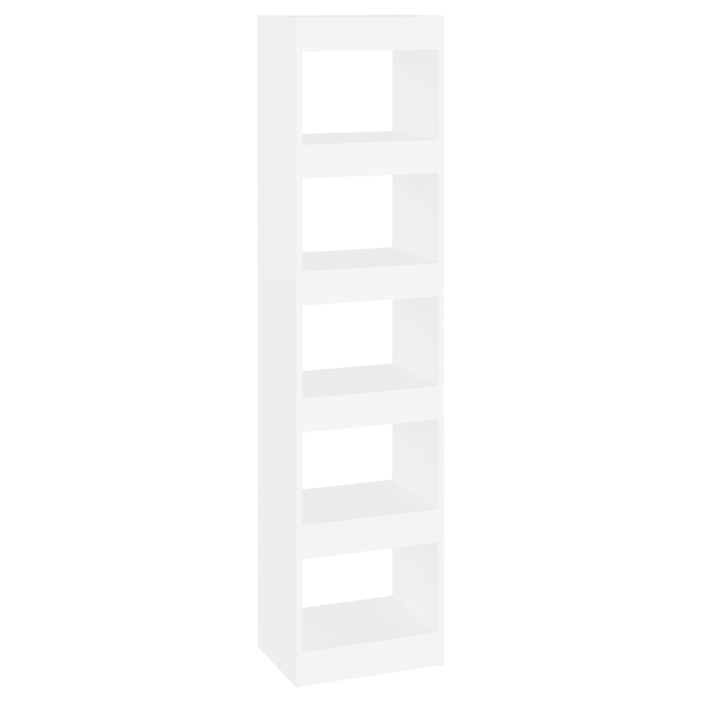vidaXL Библиотека/разделител за стая, бяла, 40x30x166 см
