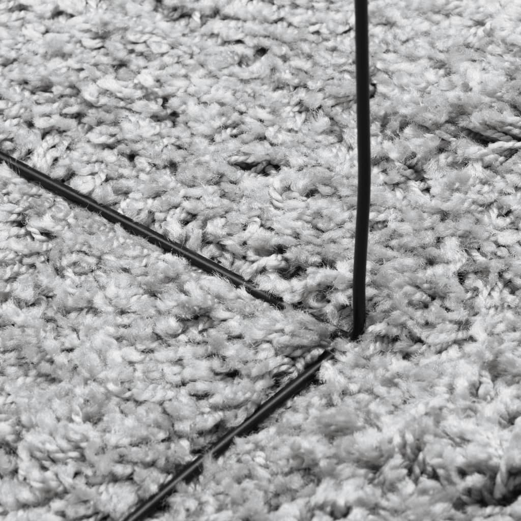 vidaXL Шаги килим с дълъг косъм "PAMPLONA" модерен сив 80x200 см