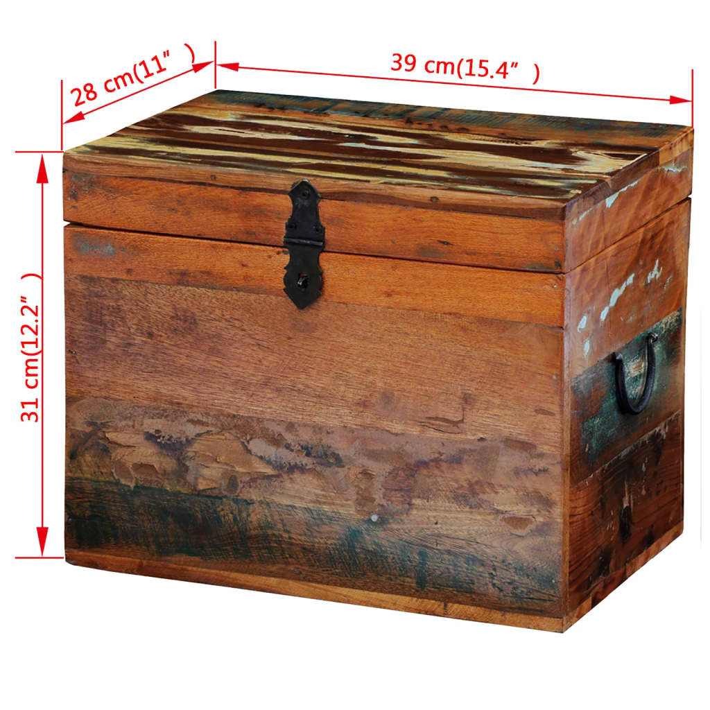 vidaXL Кутия за съхранение от регенерирано дърво