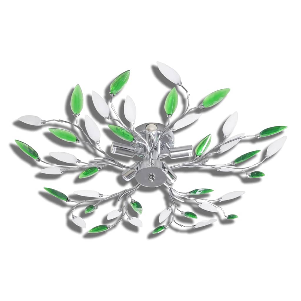 Полилей с бели и зелени листа от акрилен кристал