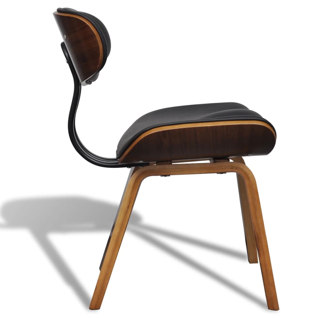 vidaXL Трапезни столове, 6 бр, извито дърво и изкуствена кожа