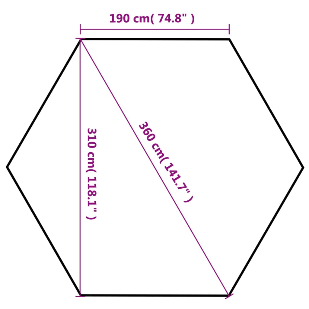 vidaXL Шестоъгълна pop-up сгъваема шатра, тъмносиня, 3,6x3,1 м