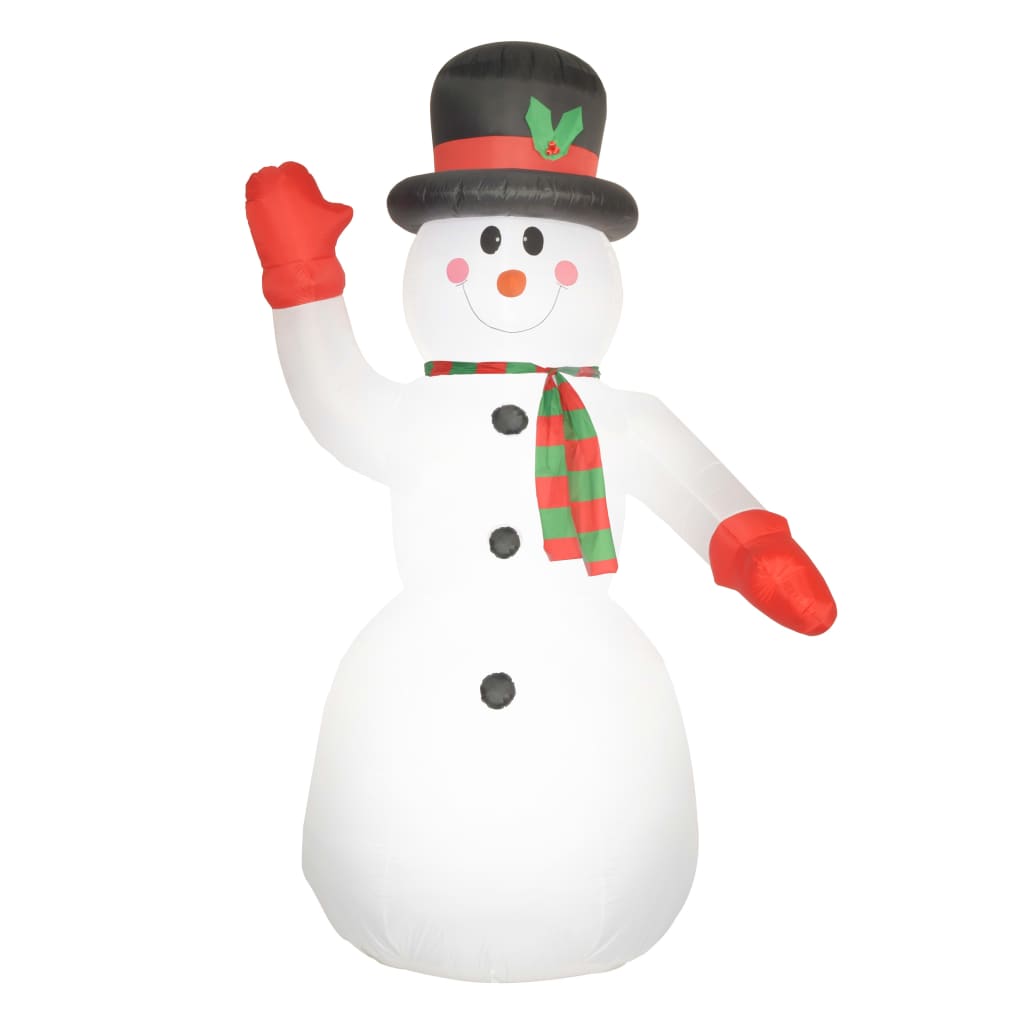 vidaXL Коледен надуваем снежен човек Santa LED IP44 300 см