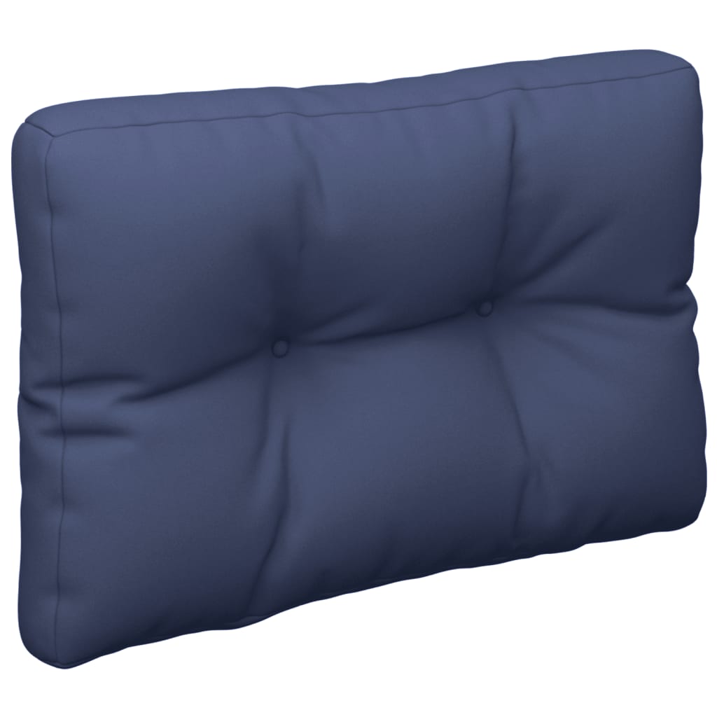 vidaXL Комплект палетни възглавници, нейви синьо, 60x40x12 см, текстил