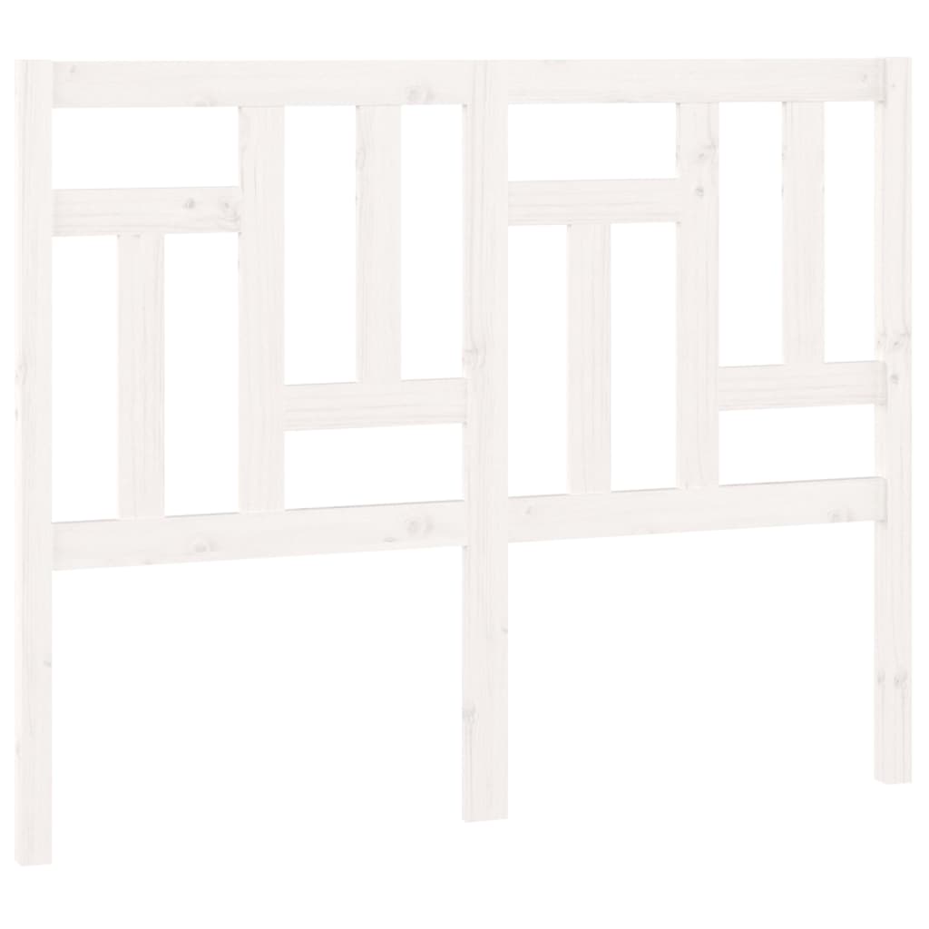 vidaXL Горна табла за легло, бяла, 145,5x4x100 см, бор масив