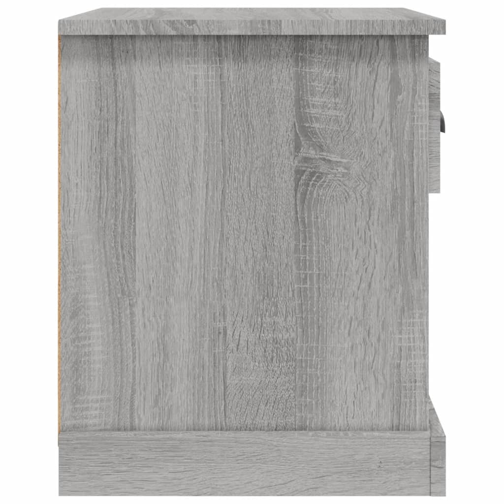 vidaXL Нощни шкафчета, 2 бр, сив сонома, 39x39x47,5см, инженерно дърво