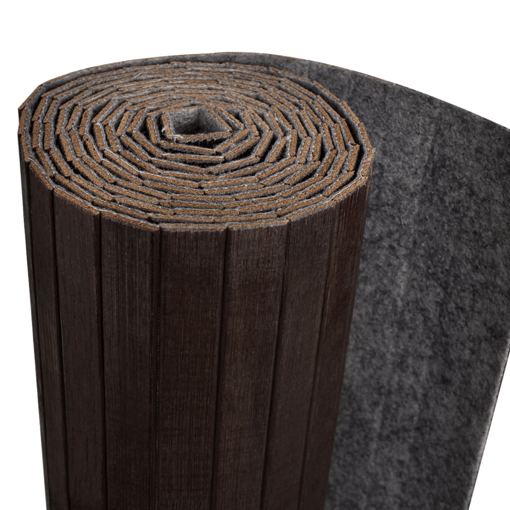vidaXL Параван за стая, тъмно кафяв бамбук, 250x165 см