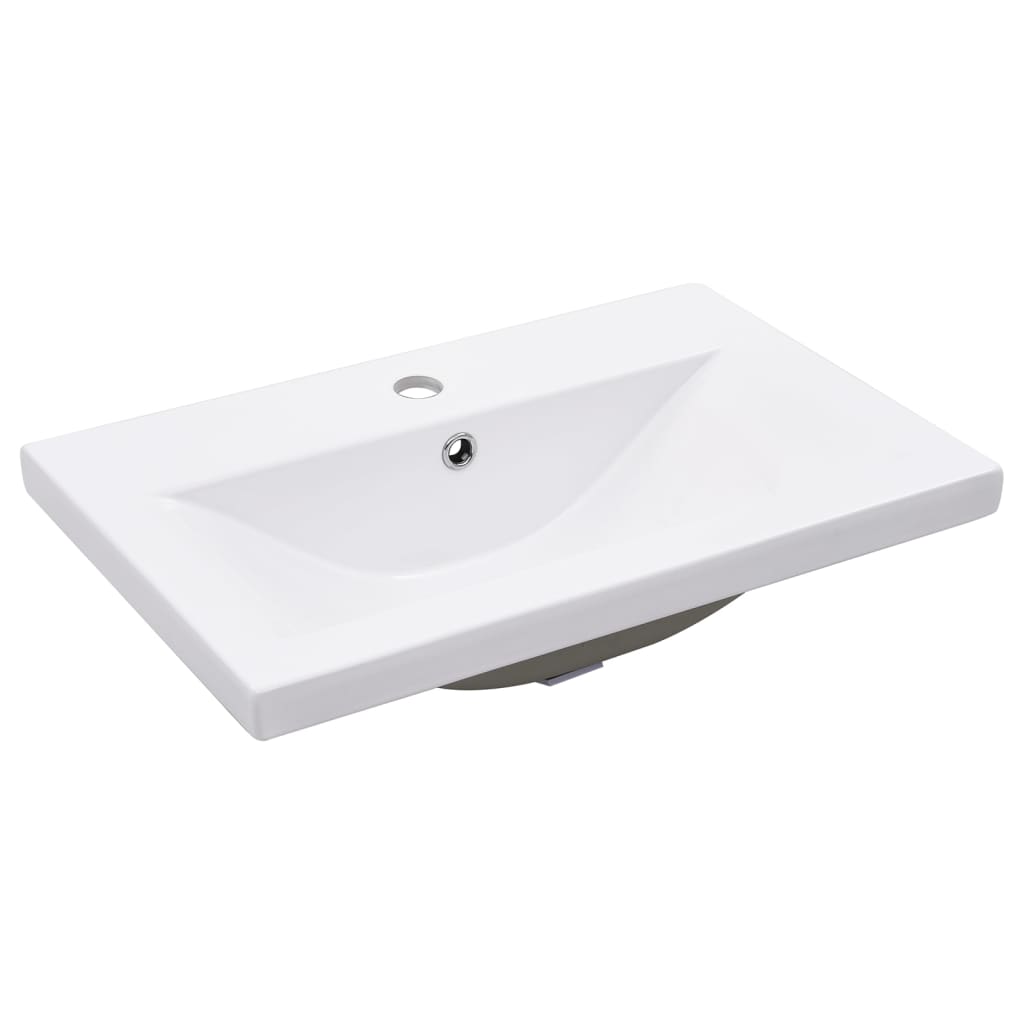 vidaXL Рамка за мивка за баня с вграден умивалник, черна, желязна