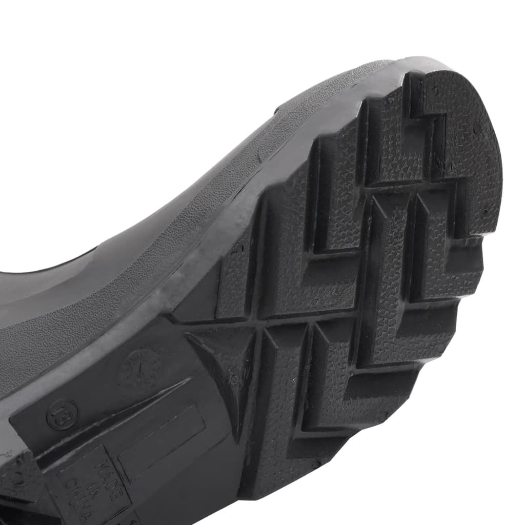vidaXL Ботуши за дъжд с подвижни чорапи, черни, размер 41, PVC