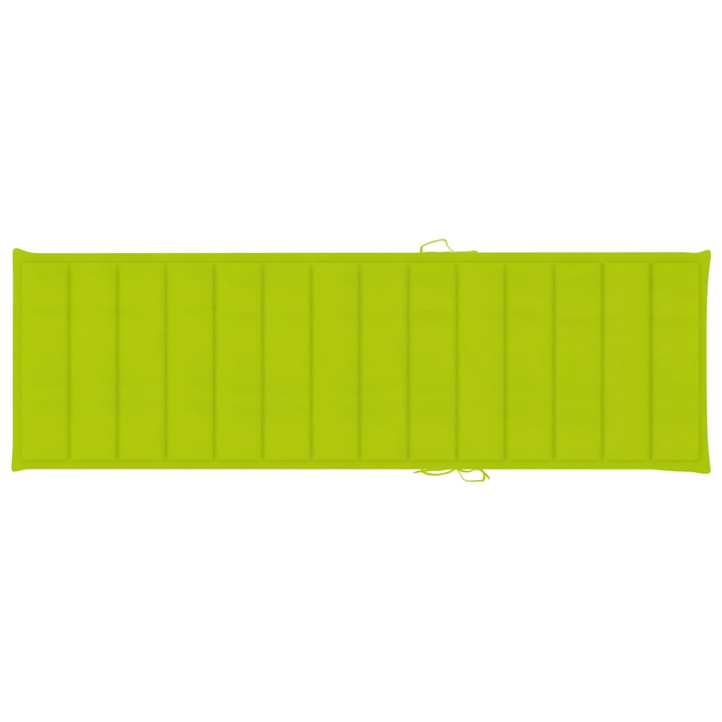 vidaXL Шезлонг с яркозелено шалте, импрегниран бор