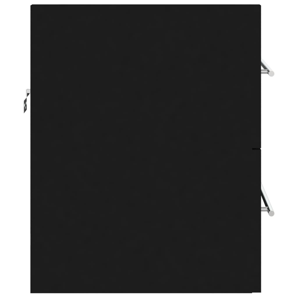 vidaXL Долен шкаф за мивка, черен, 60x38,5x48 см, ПДЧ