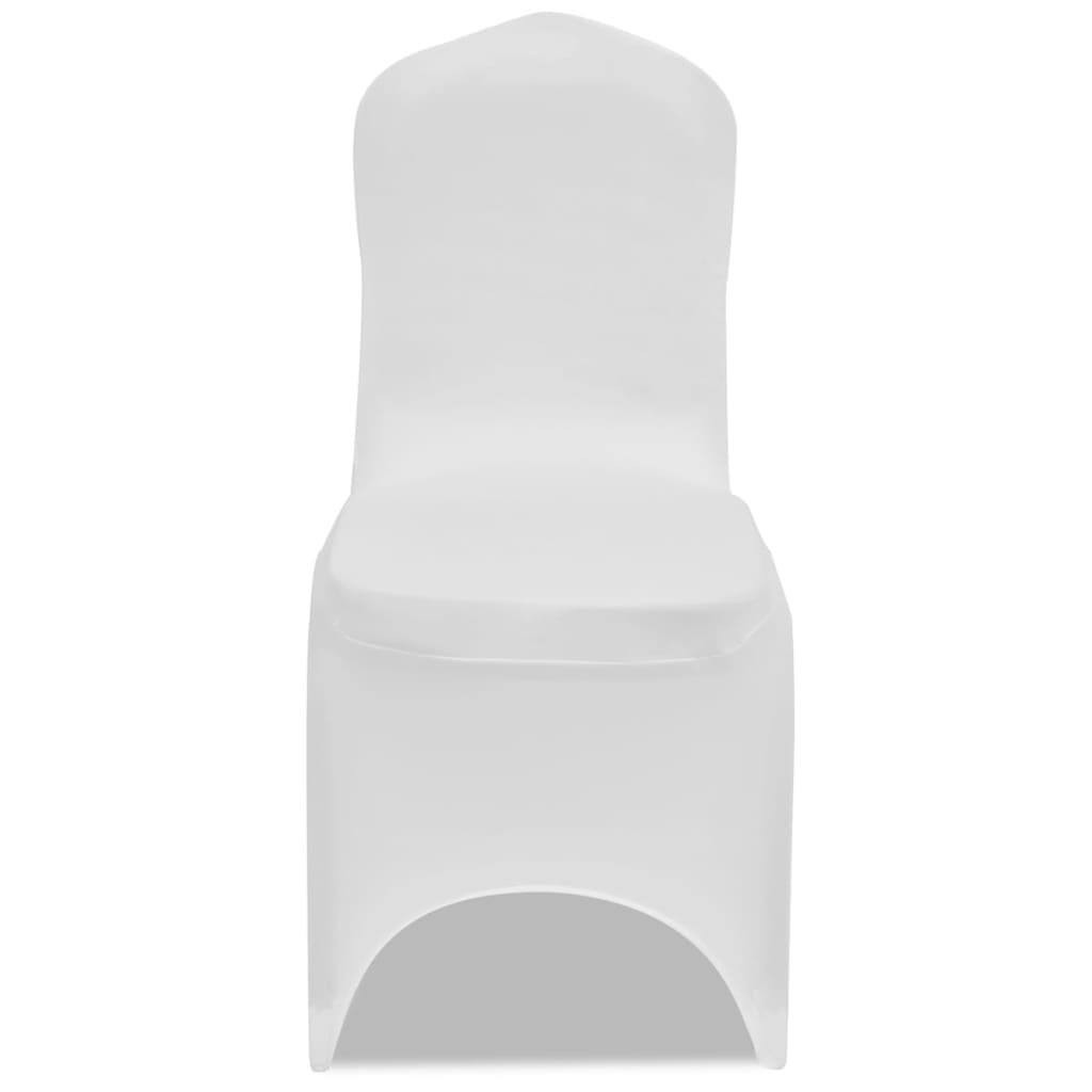 Еластични калъфи за столове, бели – 50 броя